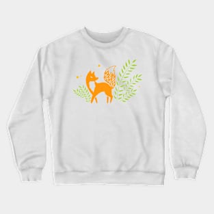 Whimsical Foxes and Mushroom Meadow Crewneck Sweatshirt